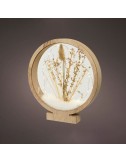 Círculo de madera con microleds 25 leds, 4,30 x 25 x 27,5 cm