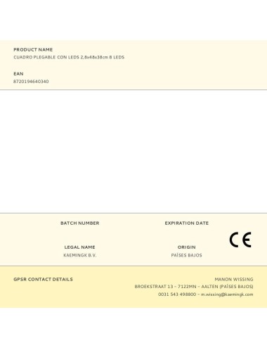 Cuadro plegable con leds 2,8x48x38cm 8 leds