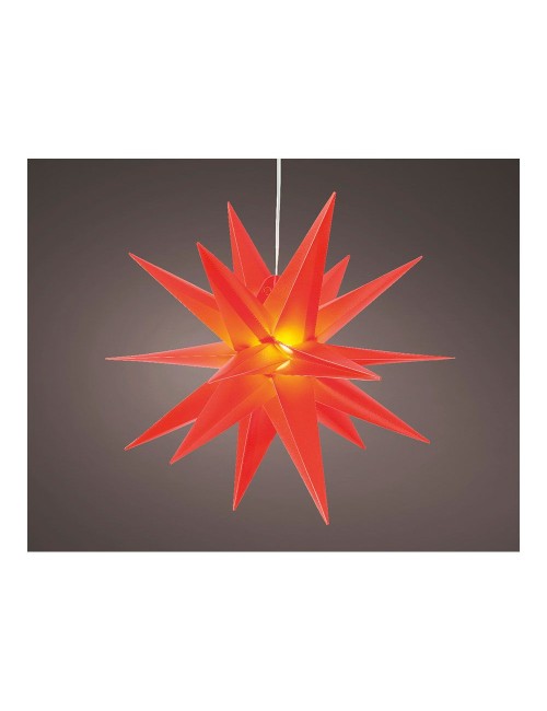 Figura led estrella roja 6 leds exterior ø40 x 40 cm