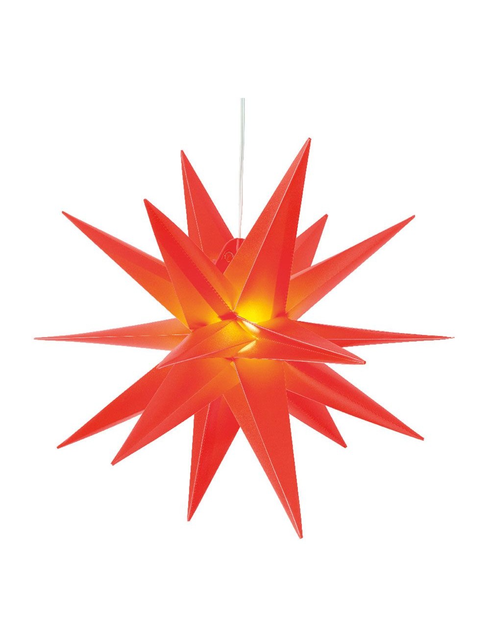 Figura led estrella roja 6 leds exterior ø40 x 40 cm