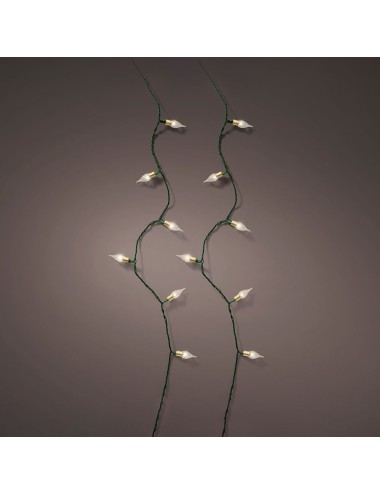 Guirnalda led vintage blanco cálido con 8 funciones centelleante para interior 1119 cm