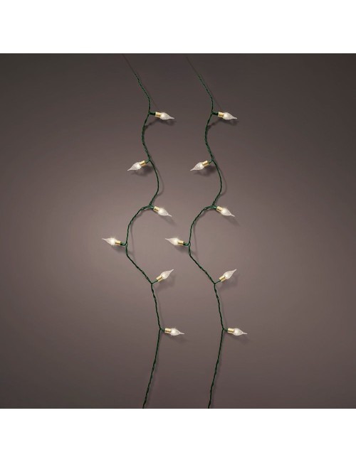 Guirnalda led vintage blanco cálido con 8 funciones centelleante para interior 1119 cm