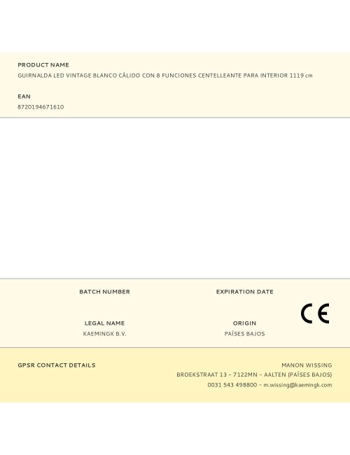 Guirnalda led vintage blanco cálido con 8 funciones centelleante para interior 1119 cm