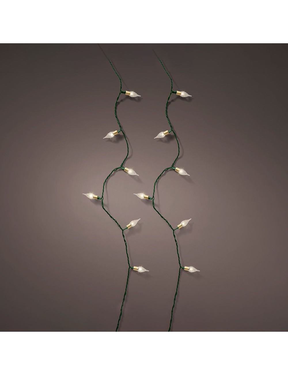 Guirnalda led vintage blanco cálido con 8 funciones centelleante para interior 1790 cm