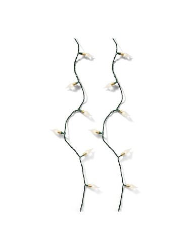 Guirnalda led vintage blanco cálido con 8 funciones centelleante para interior 1790 cm