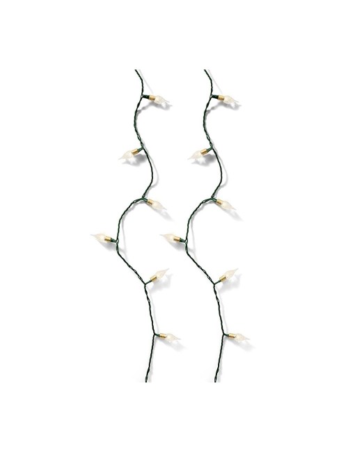 Guirnalda led vintage blanco cálido con 8 funciones centelleante para interior 1790 cm