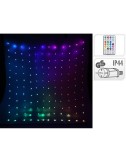 Cortina led rgb multifunción, 400 leds, con mando a distancia, exterior, 2 x 2 m