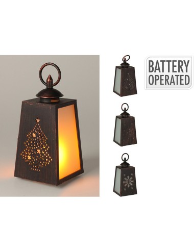 Farol led efecto llama, a pilas, modelos variados, 10 x 19 cm