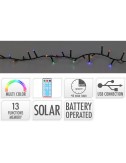 Guirnalda led solar 240 leds 13 funciones parpadeante exterior multicolor cable verde 10 m