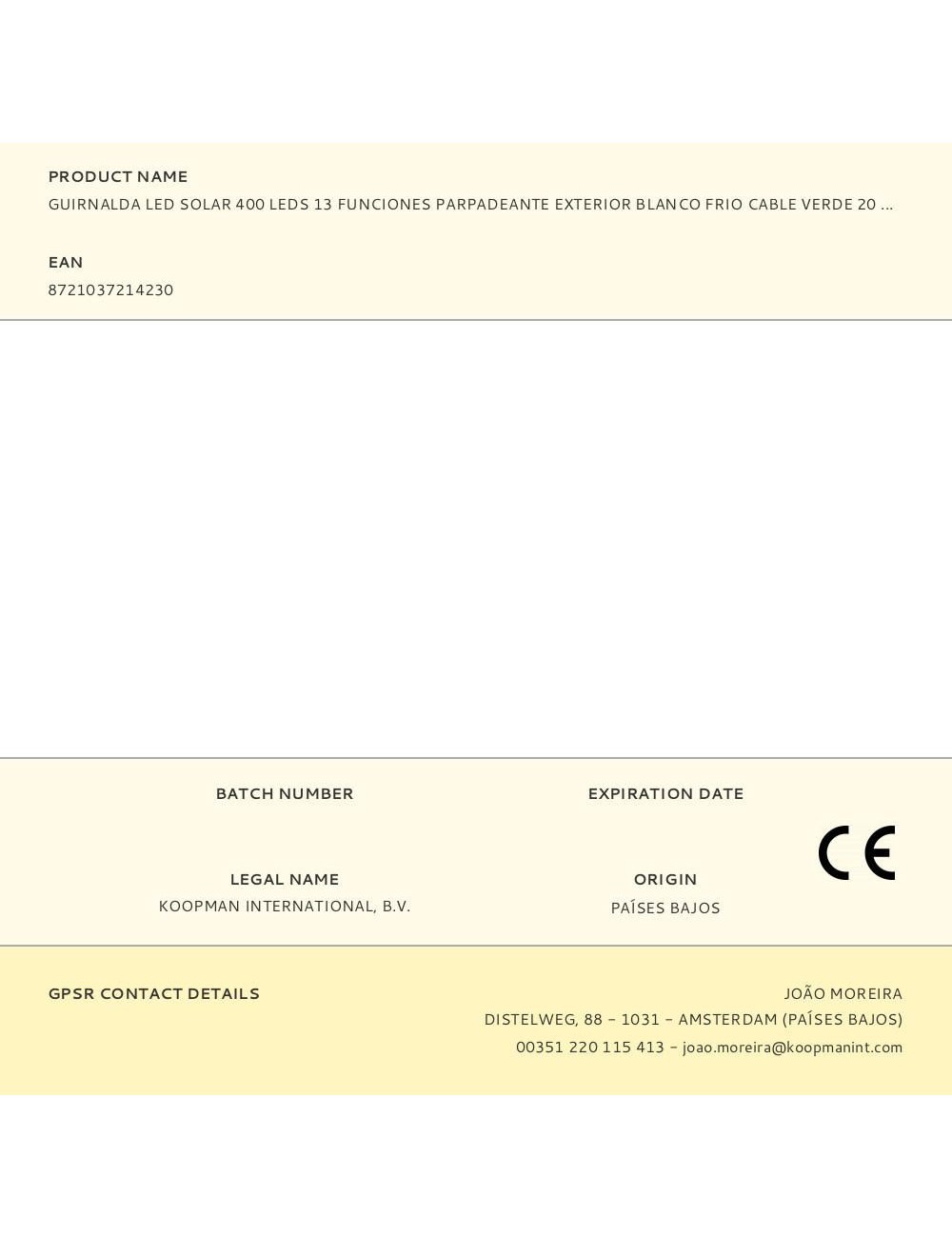 Guirnalda led solar 400 leds 13 funciones parpadeante exterior blanco frio cable verde 20 m