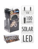 Guirnalda solar led, blanco calido, 100 leds, 10 m