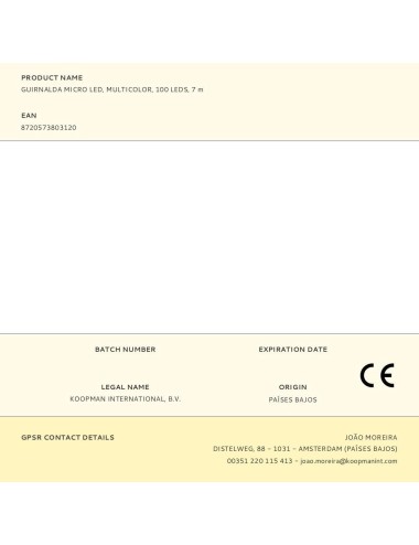 Guirnalda micro led, multicolor, 100 leds, 7 m