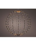Adorno led colgante bola, de marco metálico negro exterior ø38 cm