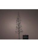 Árbol microled solar, luz parpadeante, 192 led, blanco cálido.