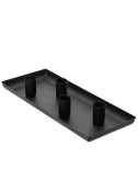Candelero rectangular de hierro negro