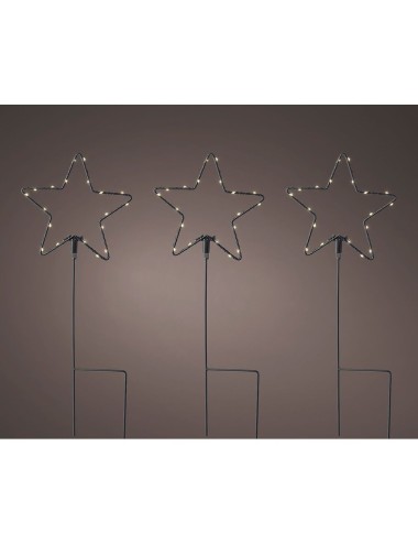 Estaca microled en forma de estrellas para exterior ø15 x 42,5 cm