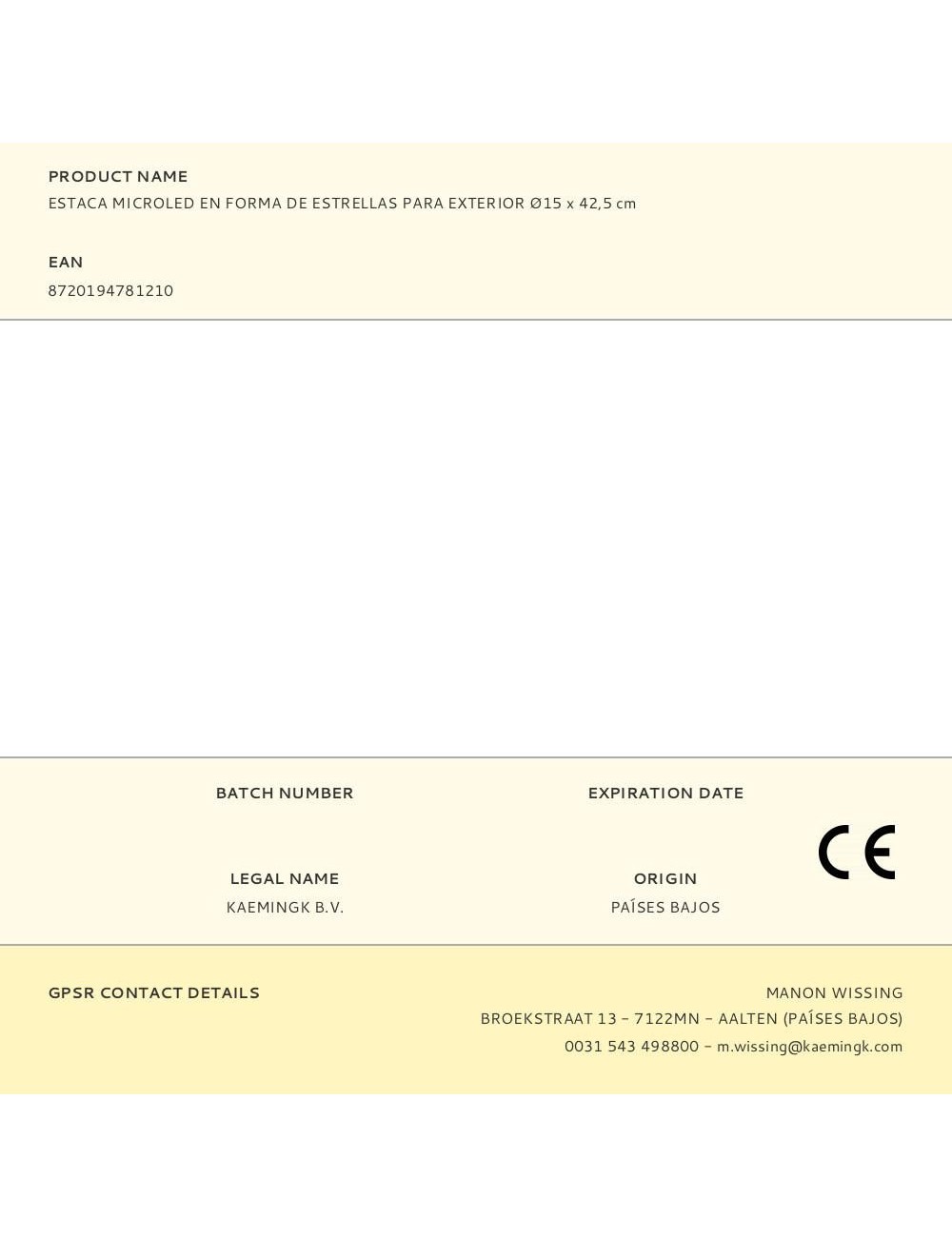 Estaca microled en forma de estrellas para exterior ø15 x 42,5 cm