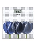 Báscula de baño electrónica diseño blanca con flores. máximo 180 kg