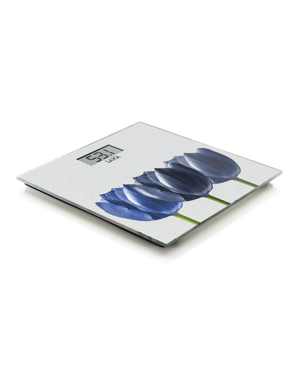 Báscula de baño electrónica diseño blanca con flores. máximo 180 kg