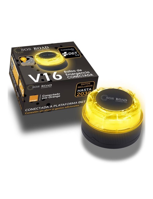 Baliza v16 de emergencia homologada conectada geolocalizable con dgt 3.0 sos road