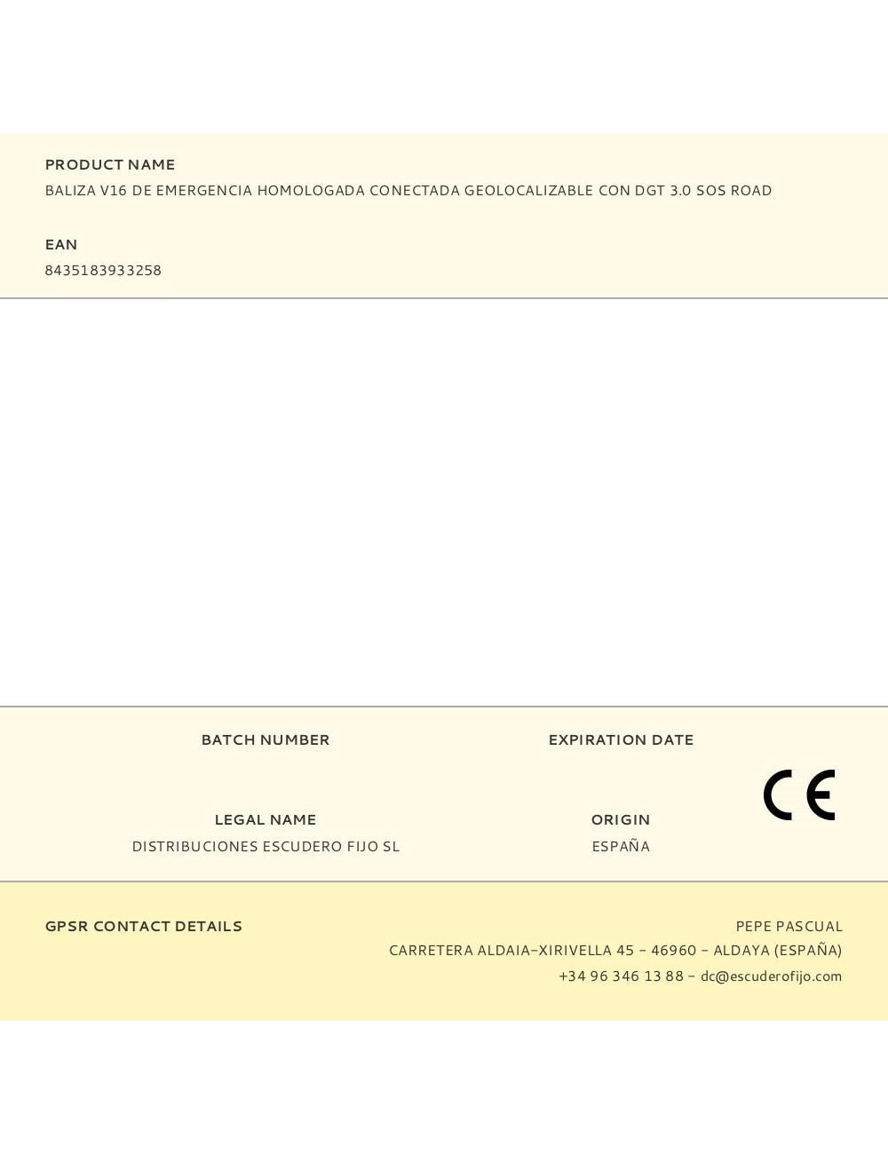 Baliza v16 de emergencia homologada conectada geolocalizable con dgt 3.0 sos road