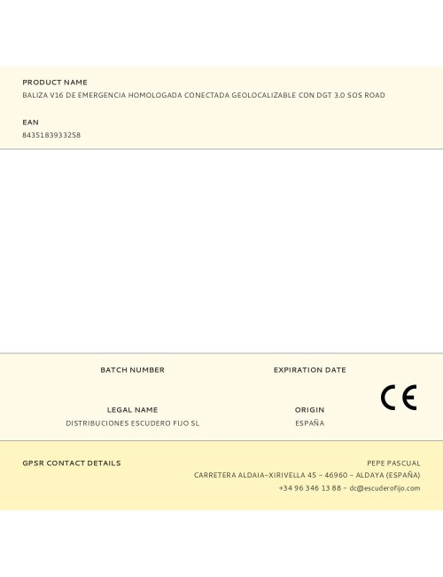 Baliza v16 de emergencia homologada conectada geolocalizable con dgt 3.0 sos road