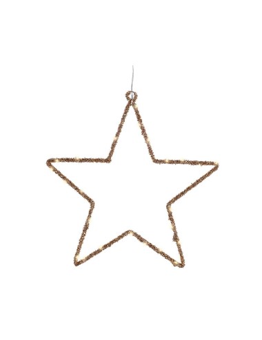 Estrella luz led decorativa interior 38 x 38 cm