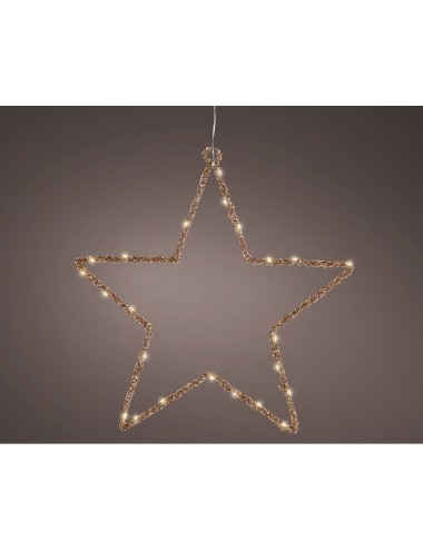 Estrella luz led decorativa interior 38 x 38 cm