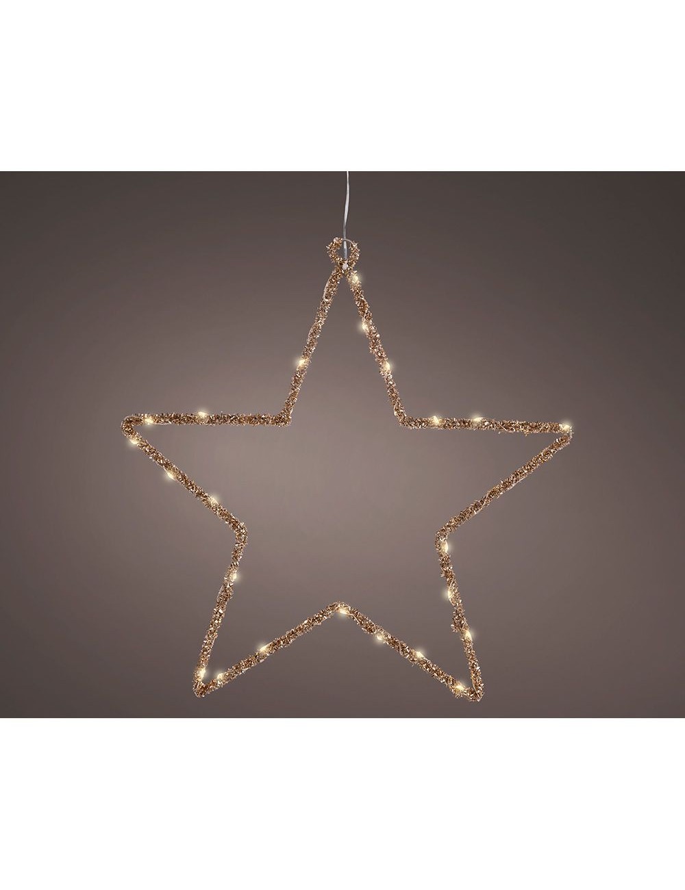Estrella luz led decorativa interior 38 x 38 cm