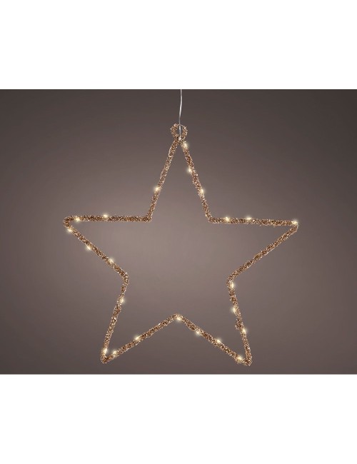 Estrella luz led decorativa interior 38 x 38 cm