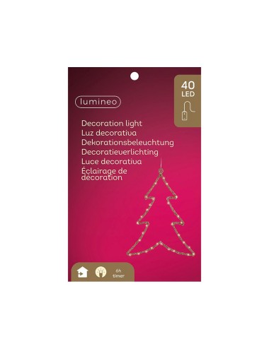 Luz led decorativa árbol interior 34 x 46 cm