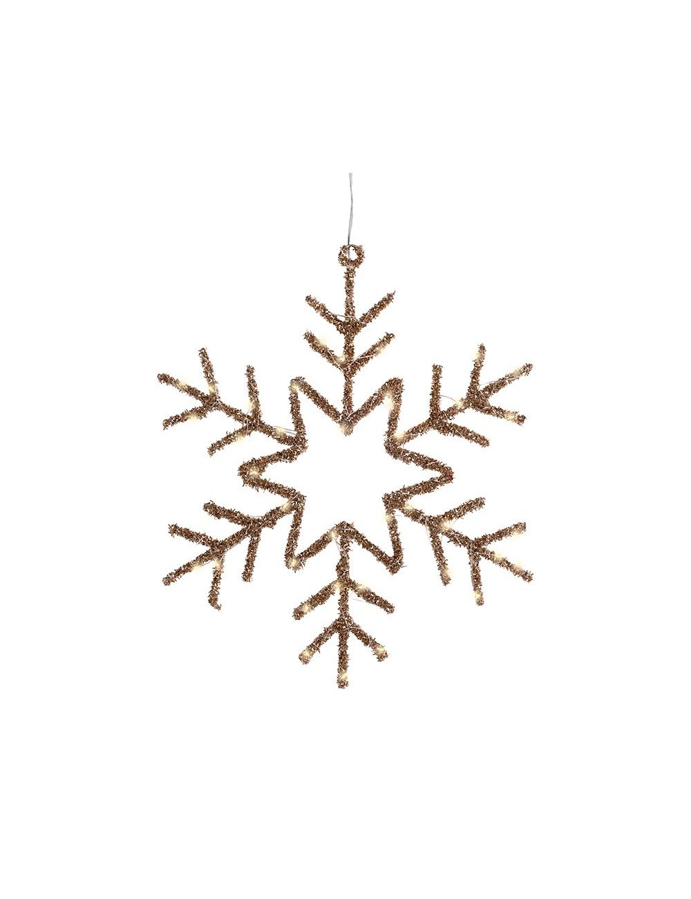 Copo de nieve luz led decorativa interior 38 x 38 cm