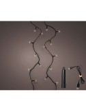 Guirnalda multifunción, uso exterior, recargable, multicolor, cable negro, 100 leds, 7,4 m