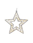 Figura microled estrella metal, exterior ø38 cm
