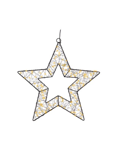 Figura microled estrella metal, exterior ø38 cm