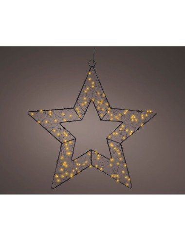 Figura microled estrella metal, exterior ø38 cm
