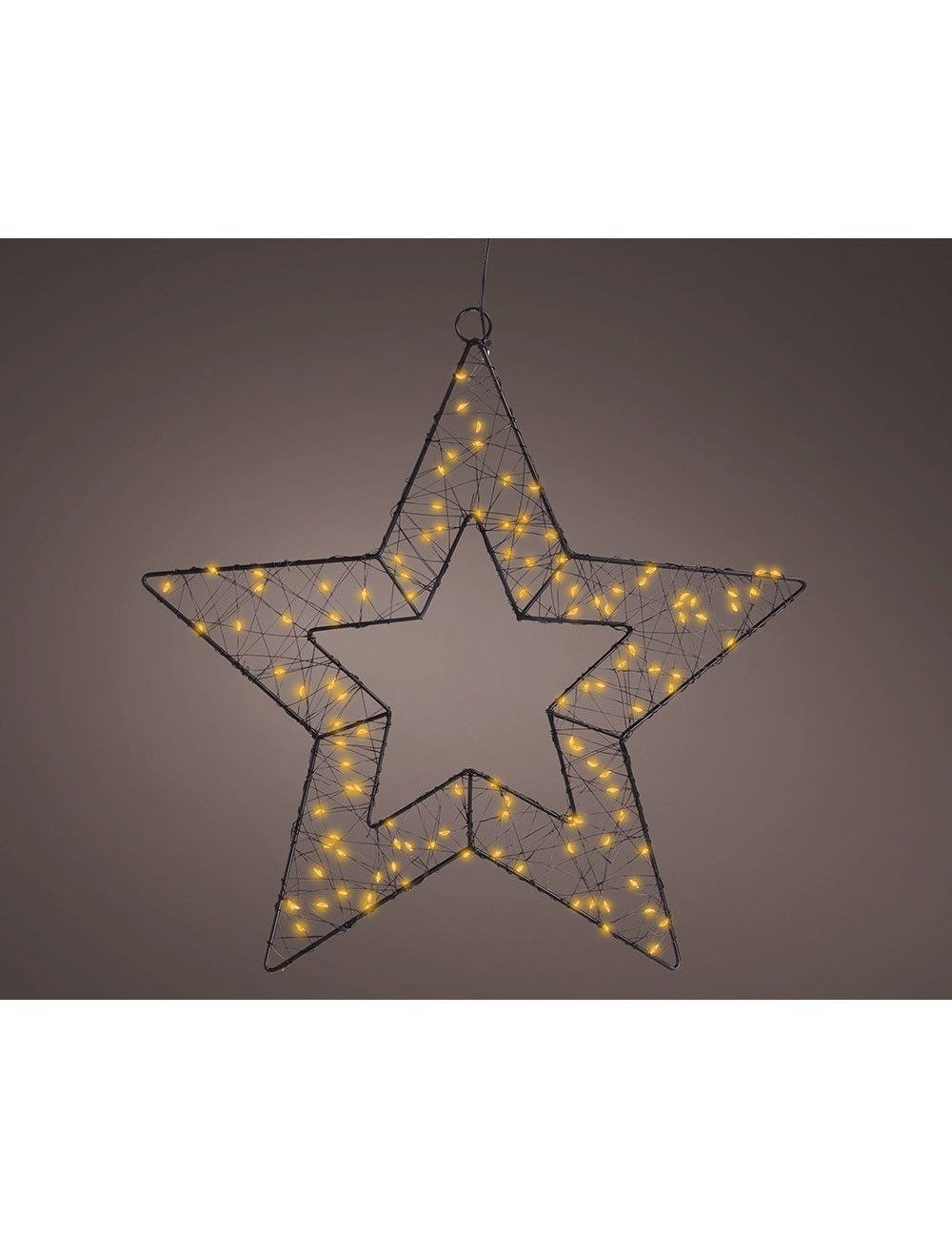 Figura microled estrella metal, exterior ø38 cm