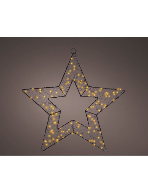Figura microled estrella metal, exterior ø38 cm