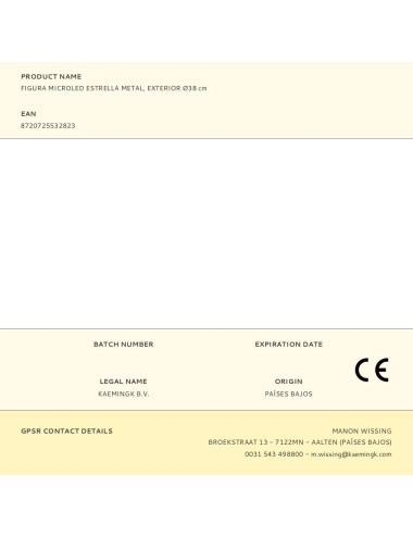 Figura microled estrella metal, exterior ø38 cm