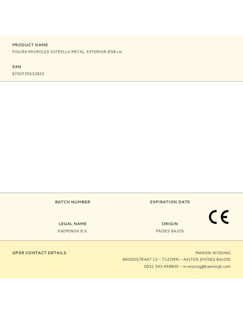 Figura microled estrella metal, exterior ø38 cm