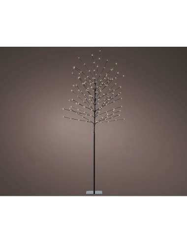 Árbol iluminado exterior 160 leds luz cálida ø70 cm x 1,80 m