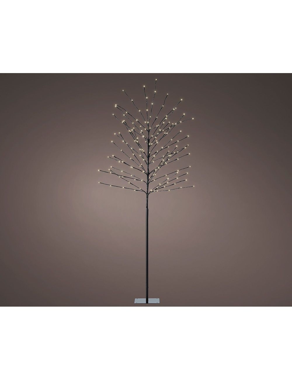 Árbol iluminado exterior 160 leds luz cálida ø70 cm x 1,80 m