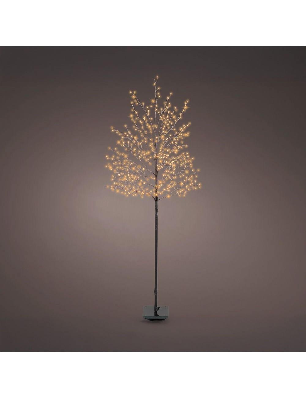 Árbol iluminado 480 leds, luz cálida, exterior, 1,5 m