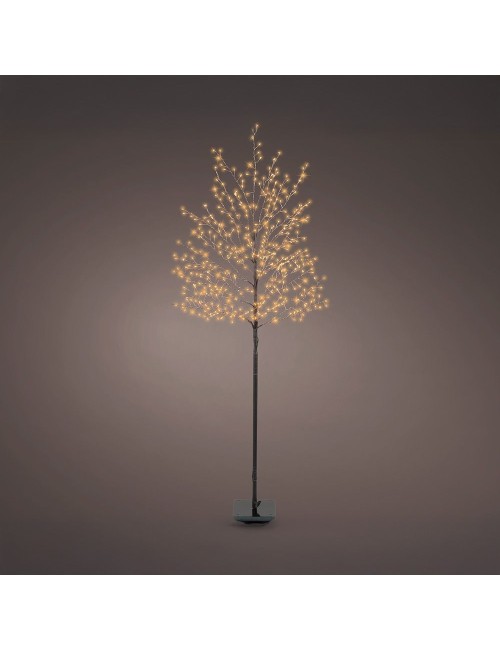 Árbol iluminado 480 leds, luz cálida, exterior, 1,5 m