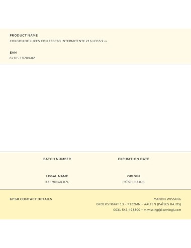 Cordón de luces led blanco cálido, uso exterior, 216 leds, 8 funciones, alambre plateado, 9 m