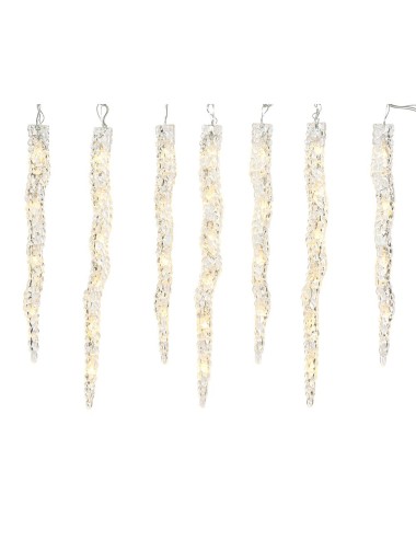 Cortina led carámbanos 60 leds, blanco cálido / multicolor, exterior, 3,6 m