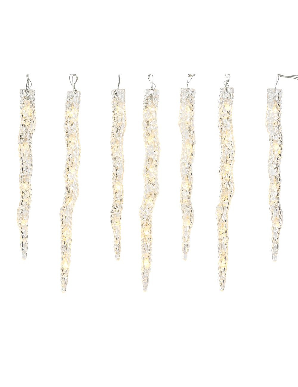 Cortina led carámbanos 60 leds, blanco cálido / multicolor, exterior, 3,6 m