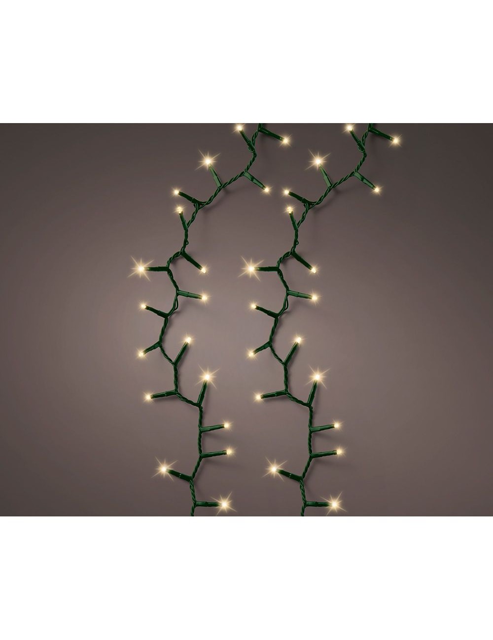Guirnalda multifunción, uso exterior, led compact, oro suave, cable verde, 500 leds, 16 m