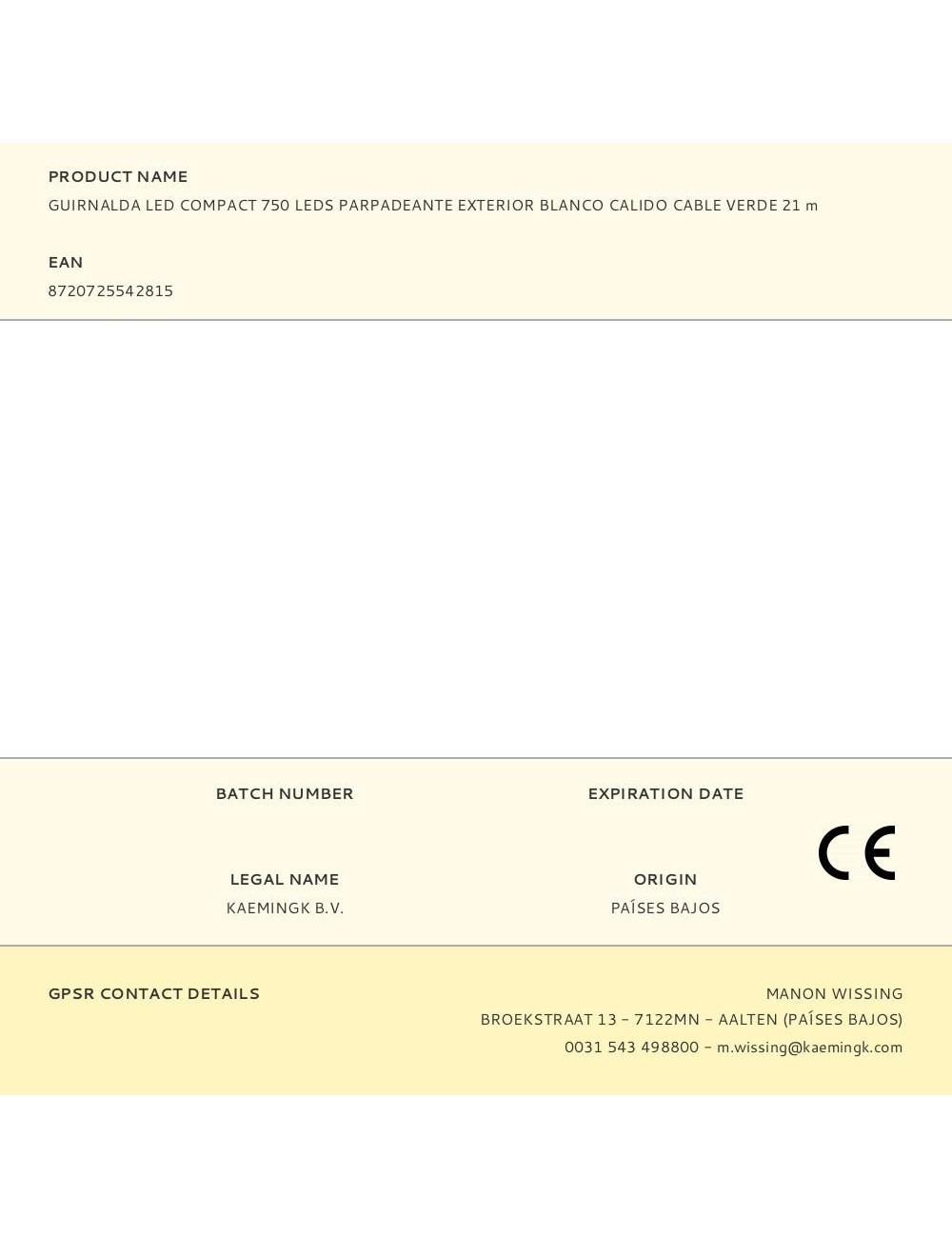 Guirnalda multifunción, uso exterior, led compact, oro suave, cable verde, 750 leds, 21 m