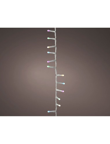 Guirnalda multifunción, uso exterior, basic, multicolor, cable transparente, 500 leds, 16 m